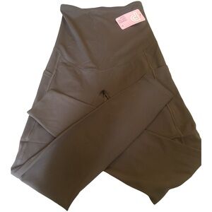 Poshdiva Brown Maternity Work-Out Leggings